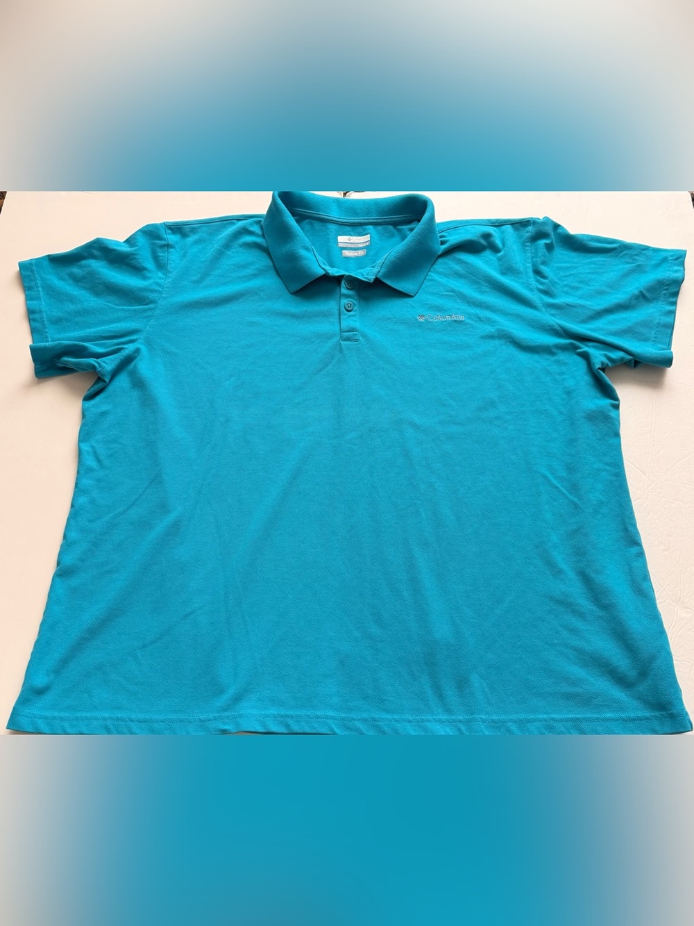 Columbia Men’s XXL Teal Active Fit Stretch Polo Shirt Golf Casual